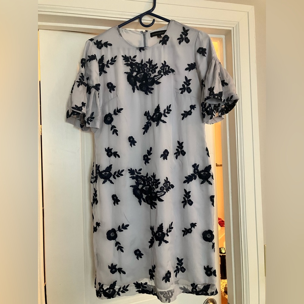 Banana Republic Dress with Navy Floral Detail